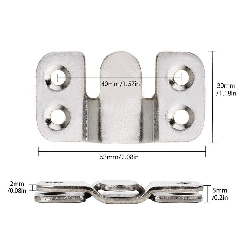 Tiberham Flush Mount Bracket, Tiberham Interlocking Furniture Connector, Heavy Duty Photo Frame Hook Picture Hanger for Large Picture Display Art Gallery Wall Mount Hardware (5 Pairs) - Image 2
